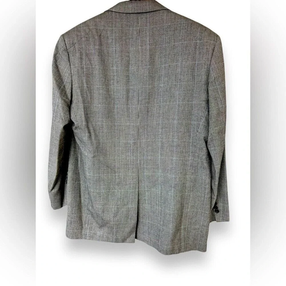 Brooks Brothers 45R 100%‎ wool men's Golden Fleece gray checkered sportscoat EUC